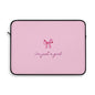 "I'm Just a Girl" Pink Bow Laptop Sleeve