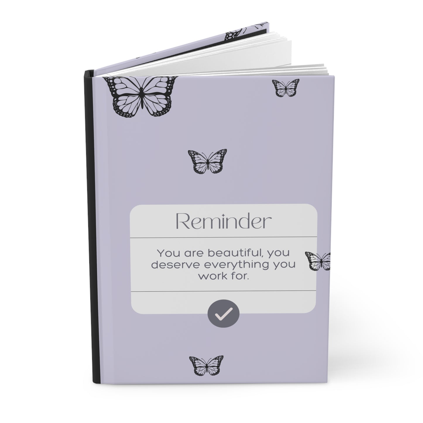 Purple butterfly Hardcover Journal Matte